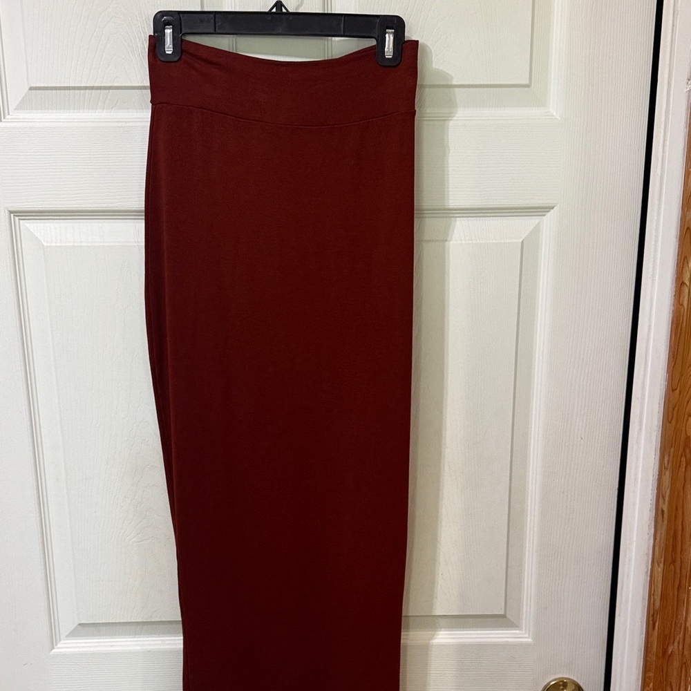 bryn Walker Deep Red Maxi Skirt